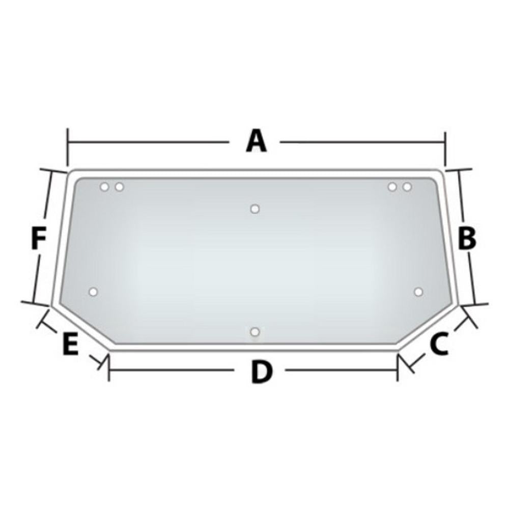 Cab Glass - Rear Upper Window Fits Case IH 82014988
