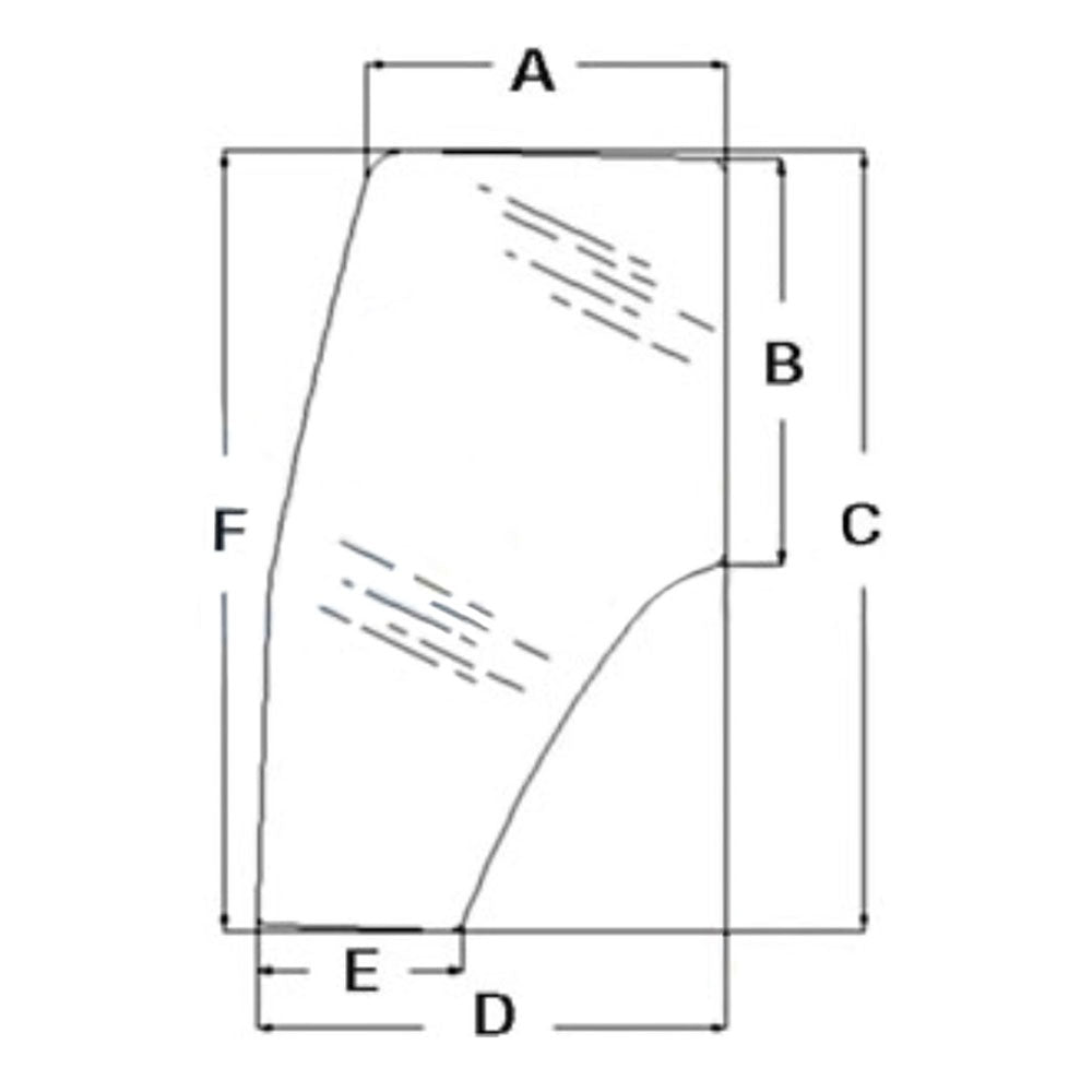 82036001 LH Door Glass Fits Case IH Tractor JX70U JX80U JX90U JX100U MXM120