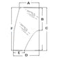 Left Hand Door Glass Fits JX100U JX1080U JX1090U JX1100U JX70U JX80U JX90U MXM12