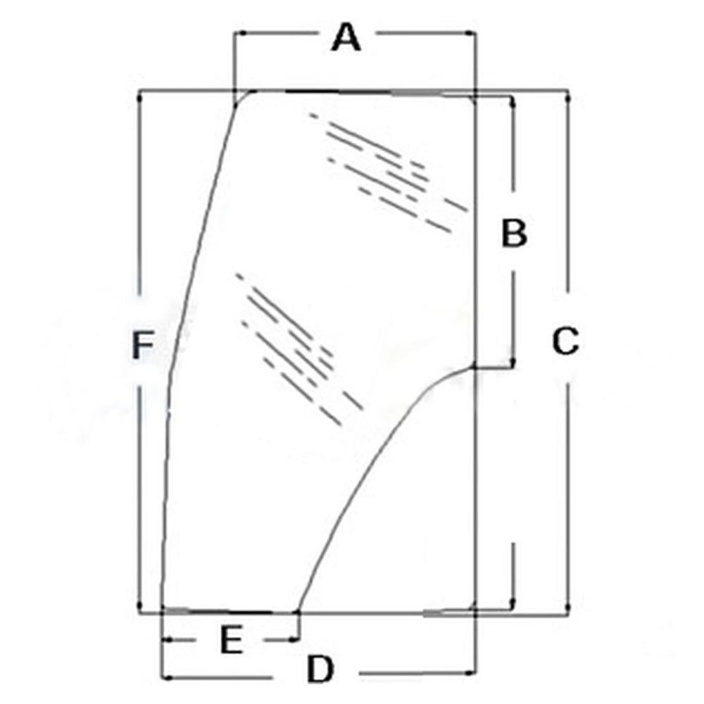 Left Hand Door Glass Fits JX100U JX1080U JX1090U JX1100U JX70U JX80U JX90U MXM12