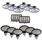 Complete Flood Beam Light Kit Fits John Deere 9000 Series Combines - (Pkg. of