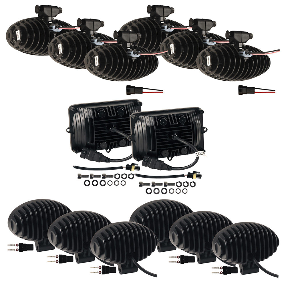 Complete Flood Beam Light Kit Fits John Deere 9000 Series Combines - (Pkg. of