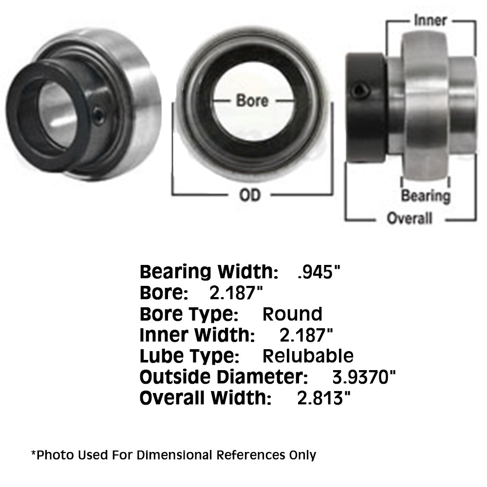 WPS203GRC Tractor Re-Lubri Fits CATable Spherical Ball Bearing With Collar