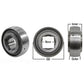 W211PPB3 1-1/2" Square Bore Disc Harrow Bearing DS211TT3 24S3-211E3 3AS11-1 1/2