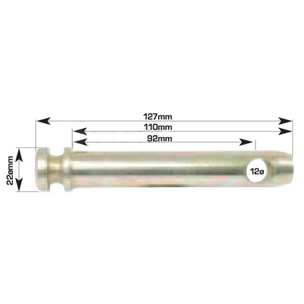 832594M3 New Top Link Pin Fits MF Tractor 3/4" Diameter 3 3/8" Long