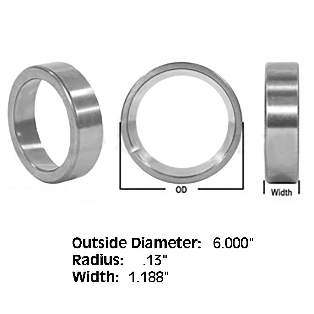833167M1 Tapered Roller Bearing Cone 6" OD 0.13" Radius 1.188" Wide