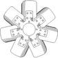 S.73662 Fan, 7 Blade, E7Nn8600Da Fits Ford/New Holland