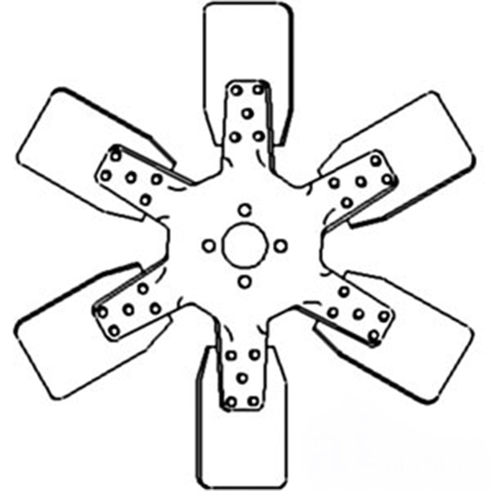 84355C1 New 6 Blade Fan Fits Case-IH Tractor Models 574 674 784 2500A +