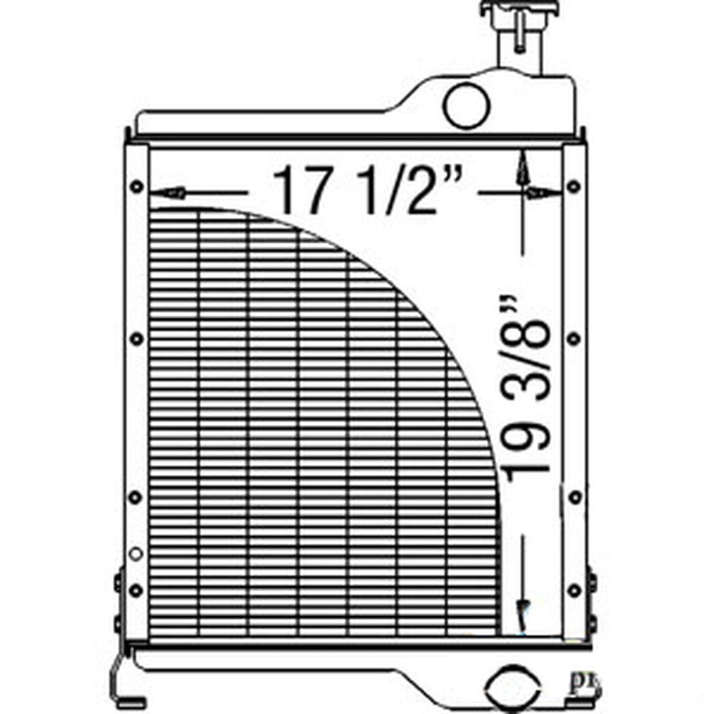 Fits Case IH Radiator Part WN-84673C6 for Tractor 585 595 685 695 885 895