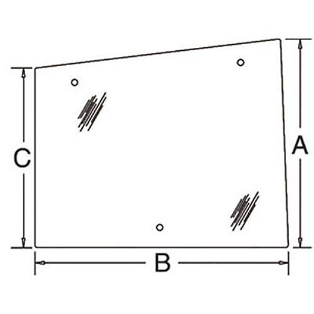 Cab Glass - Right Hand Side Tinted Window Fits New Holland Fits Ford 8670 8770