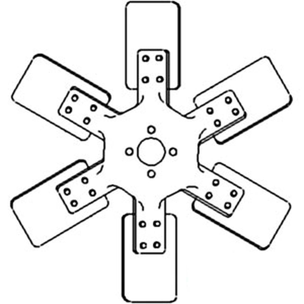 6 Blade Fan Fits Case/International Harvester Replaces 86897R92