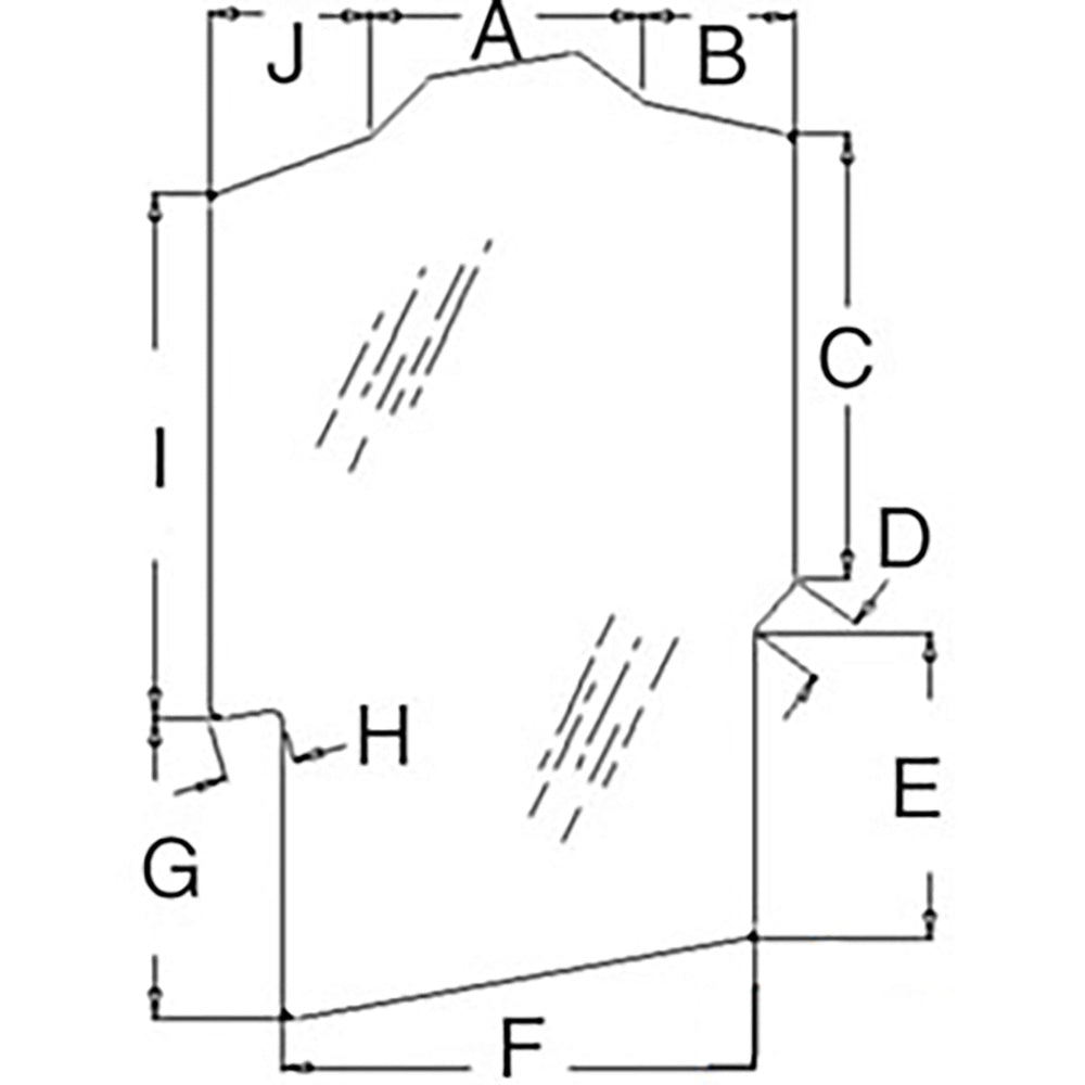 Cab Glass - Door Fits Case 40XT 70XT 60XT 86988661