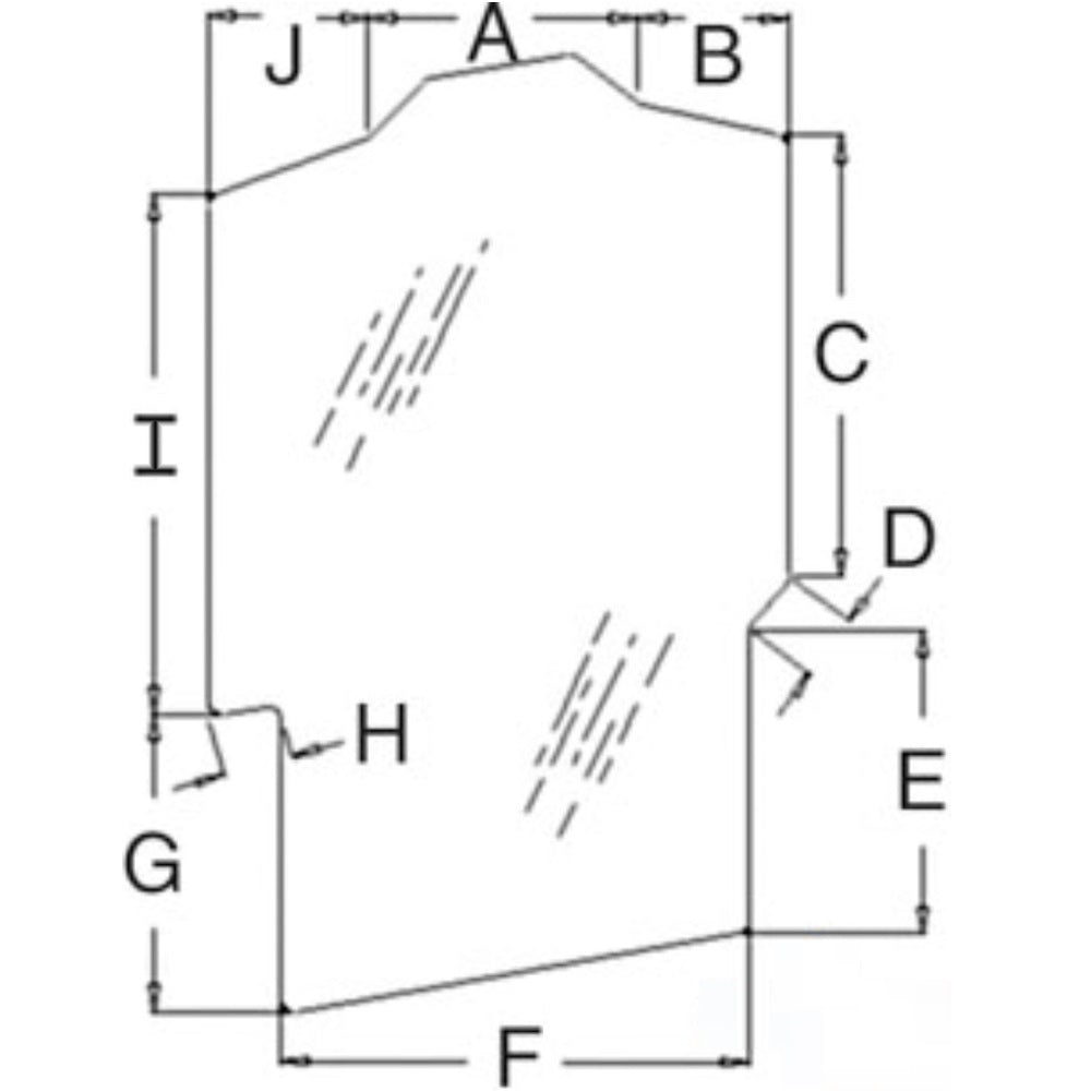 86988661 Windshield Glass Fits Case IH Skid Steer Loader 40XT 60XT 70XT