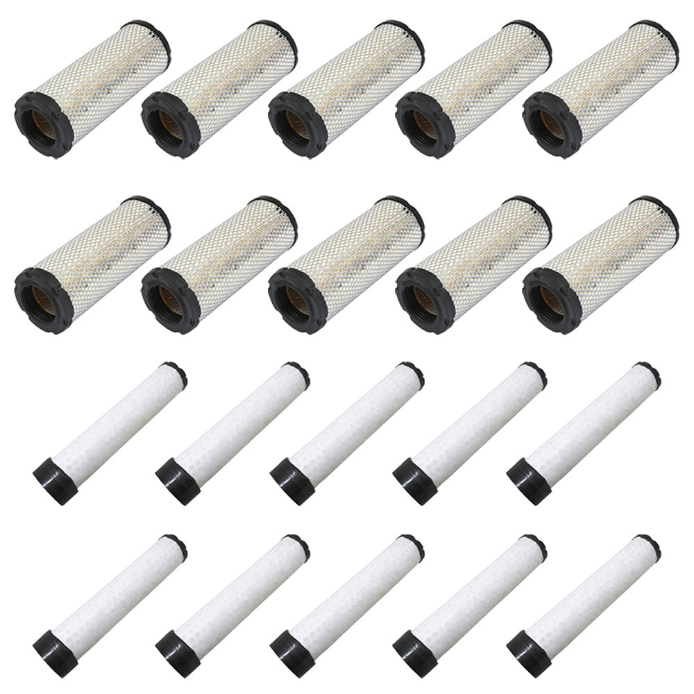 Qty 10: Inner and Outer Air Filters Fits Kawasaki Replaces 11013-7019