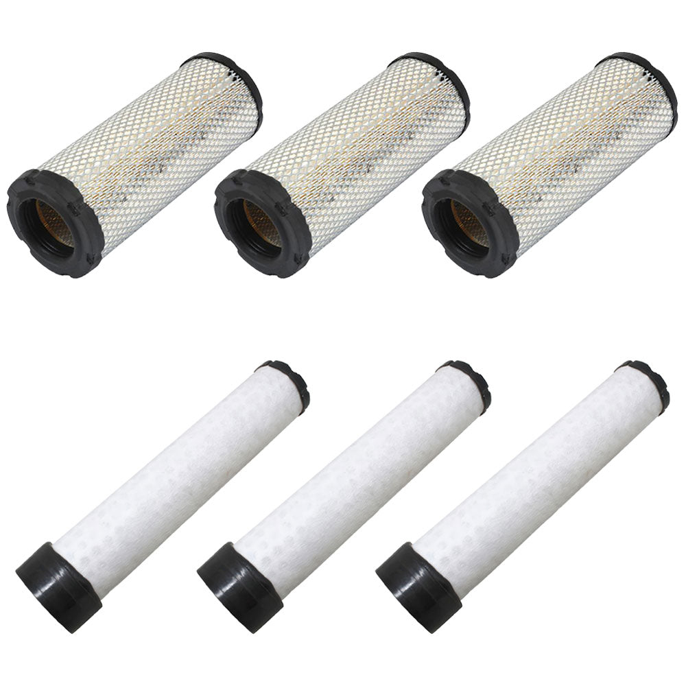 Qty 3: Inner and Outer Air Filters Fits Gravely Replaces 00181071