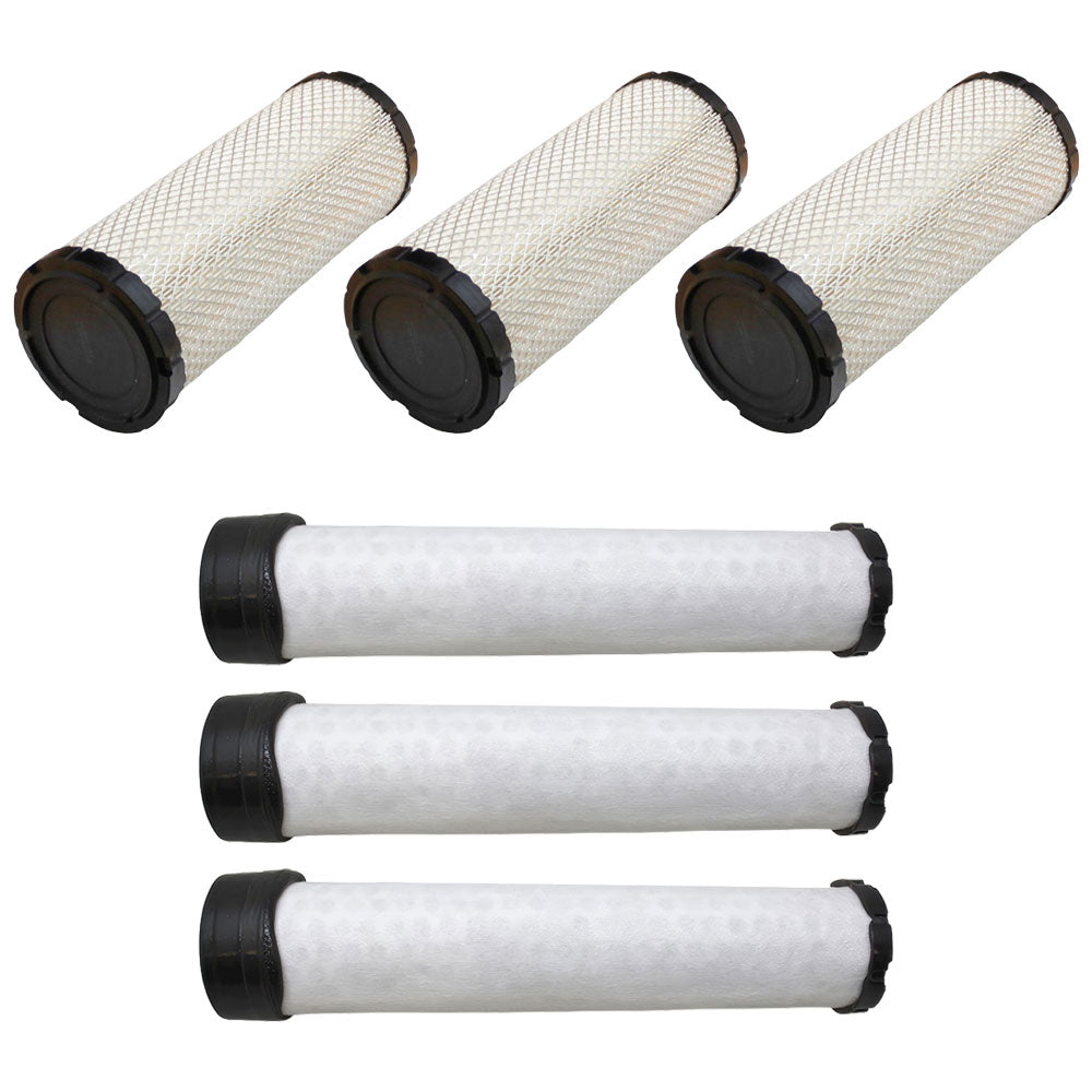 Qty 3: Inner and Outer Air Filters Fits Kawasaki Replaces 11013-7019