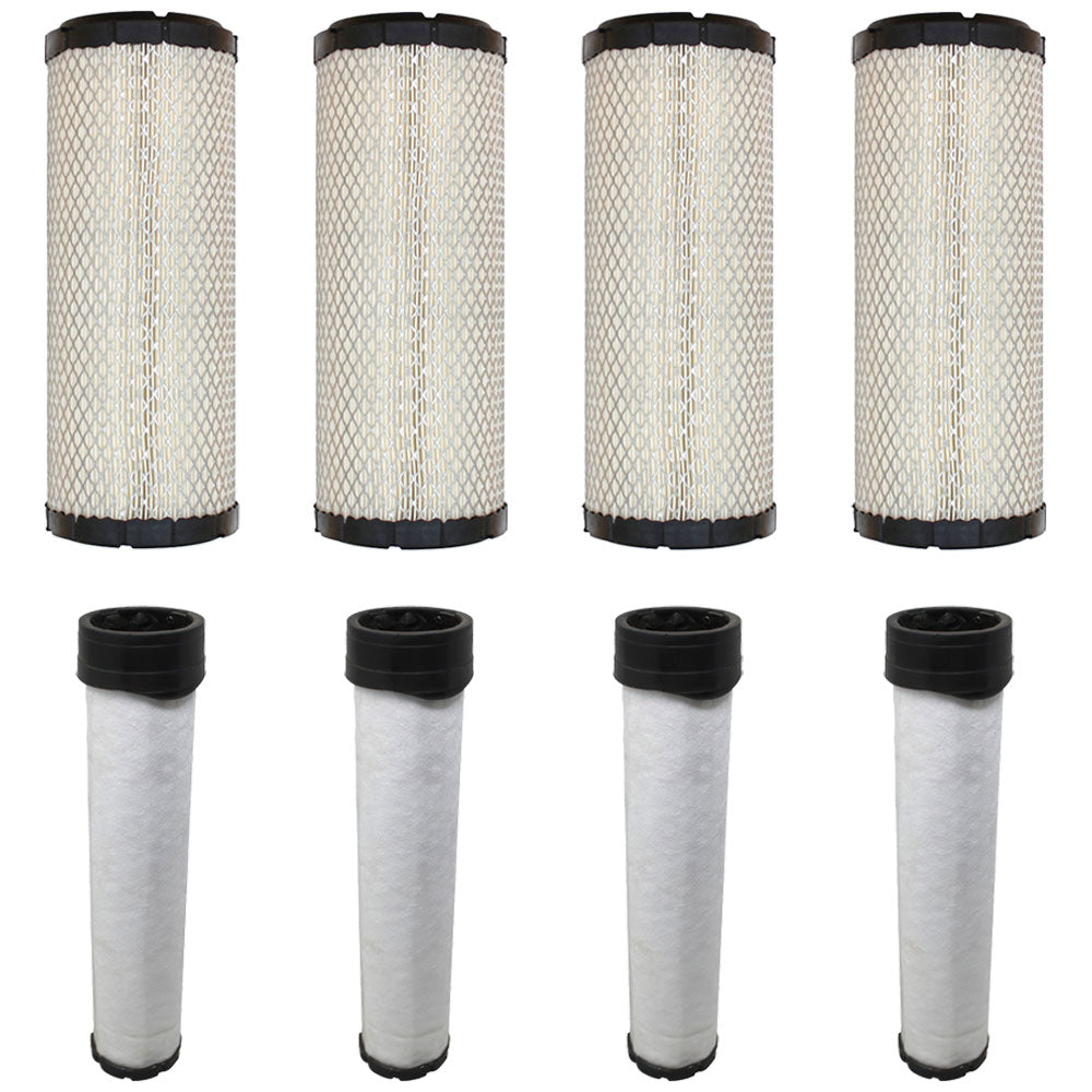 Qty 4: Inner and Outer Air Filters Fits Komatsu Replaces 119808-12520