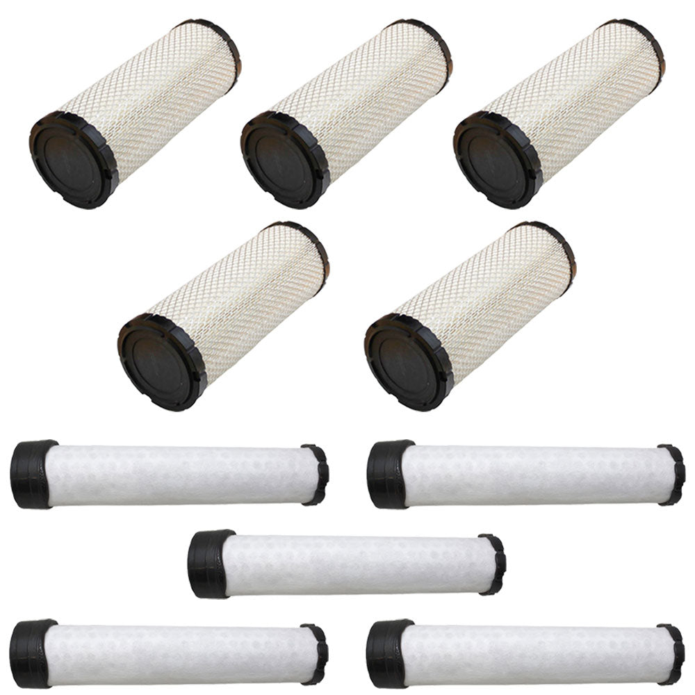 Qty 5: Inner and Outer Air Filters
 Fits Komatsu Replaces 119808-12520