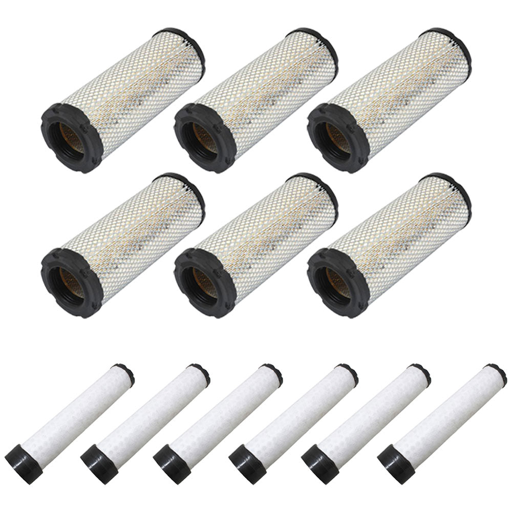 Qty 6: Inner and Outer Air Filters Fits Caterpillar Replaces 121-3661