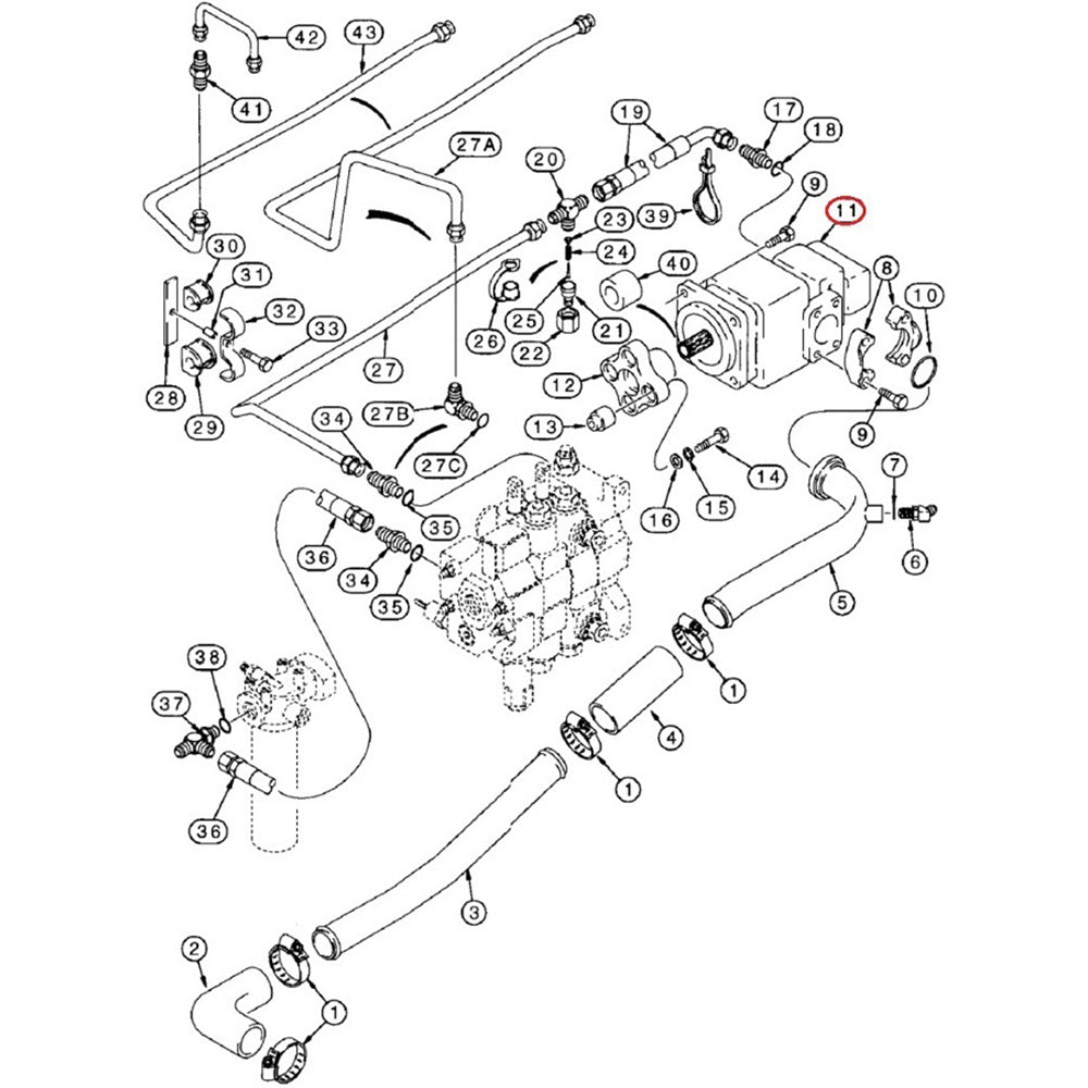 87433897 Loader Backhoe Hydraulic Pump Fits Case 580SL Series I