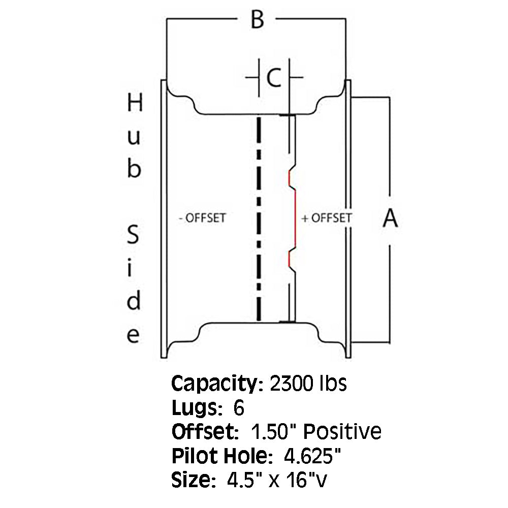 Front Wheel Rim Fits Massey Ferguson Tractor F40 FE35 TE20 TEA20 TEF20 TO20 +