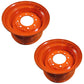 Two (2) Orange 16.5X9.75X8 Wheel Rims Fits Bobcat Skid Steer Loader 12-16.5