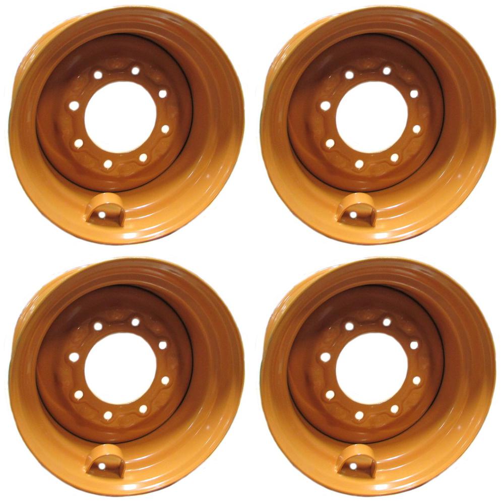Set of (4) Tan Rim 9.75 x 8 x 16.5 Fits Case 60XT 70XT Skid Steer Loader