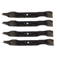 98-093 4 Pack Blades for MTD 42" 942-04312, 942-04308 Clover 6 Point Star