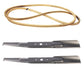 Mower Deck Belt and Blade Set Fits CRAFTSMAN Replaces 490-110-C108