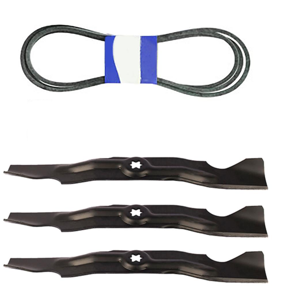New Lawn Mower Belt And Blade Kit Fits Cub Cadet Fits MTD Rzt 50" 754-04240