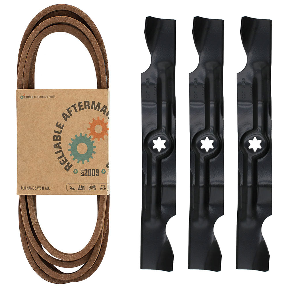 One (1) New Lawn Mower Belt and Blade Kit Fits Cub/MTD Cadet 50" Deck