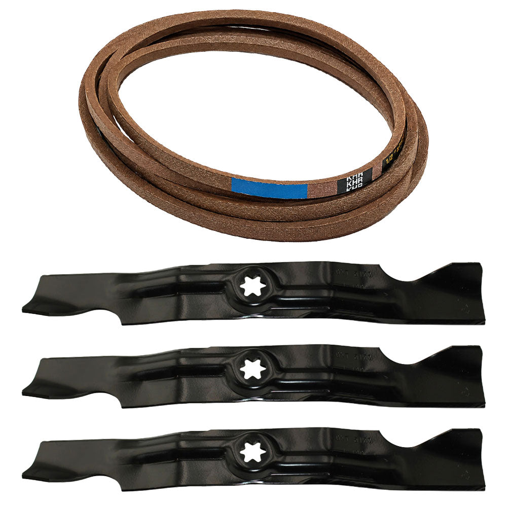 One (1) New Lawn Mower Belt and Blade Kit Fits Cub/MTD Cadet 50" Deck
