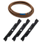 One (1) New Lawn Mower Belt and Blade Kit Fits Cub/MTD Cadet 50" Deck