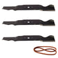Mower Deck Belt & Blade Set Fits MTD Replaces 742-0677A Made with Aramid