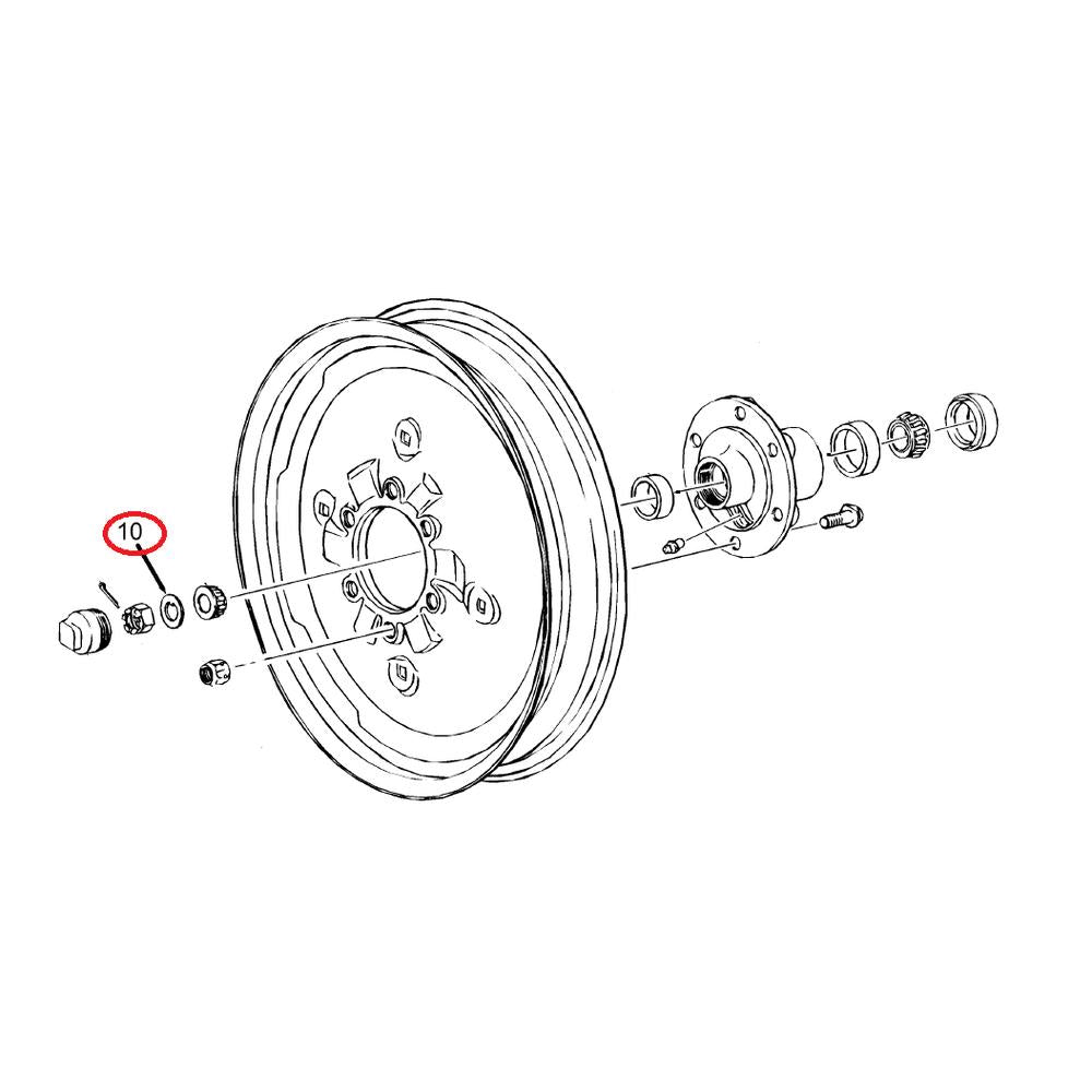 S.11222 Tab Washer 957E1195 M2-21-3 - Fits Massey Ferguson