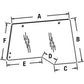 96671C3 Right Hand RH Side Glass Fits Case-IH Tractors 7110 7120 7130 7140 +