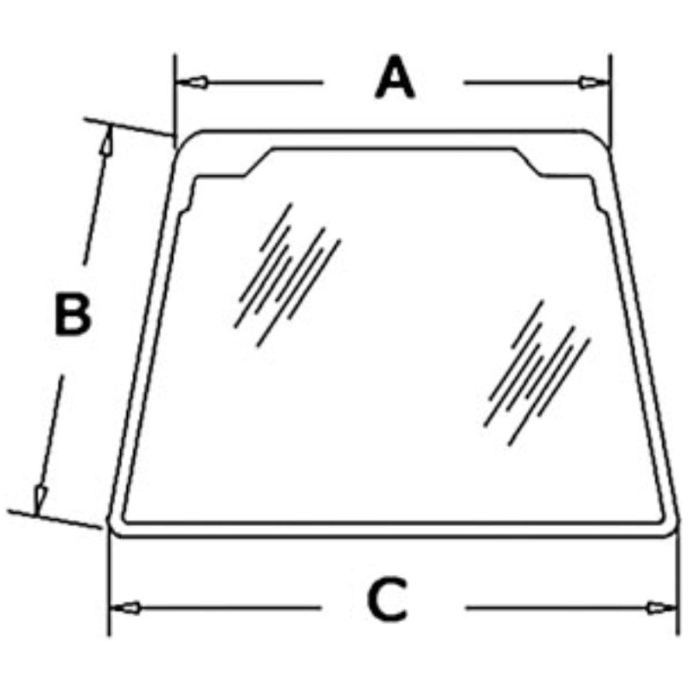 Cab Glass Windshield Fits Case 570LXT 580K 580L 580M 580 Super M 580 Super L