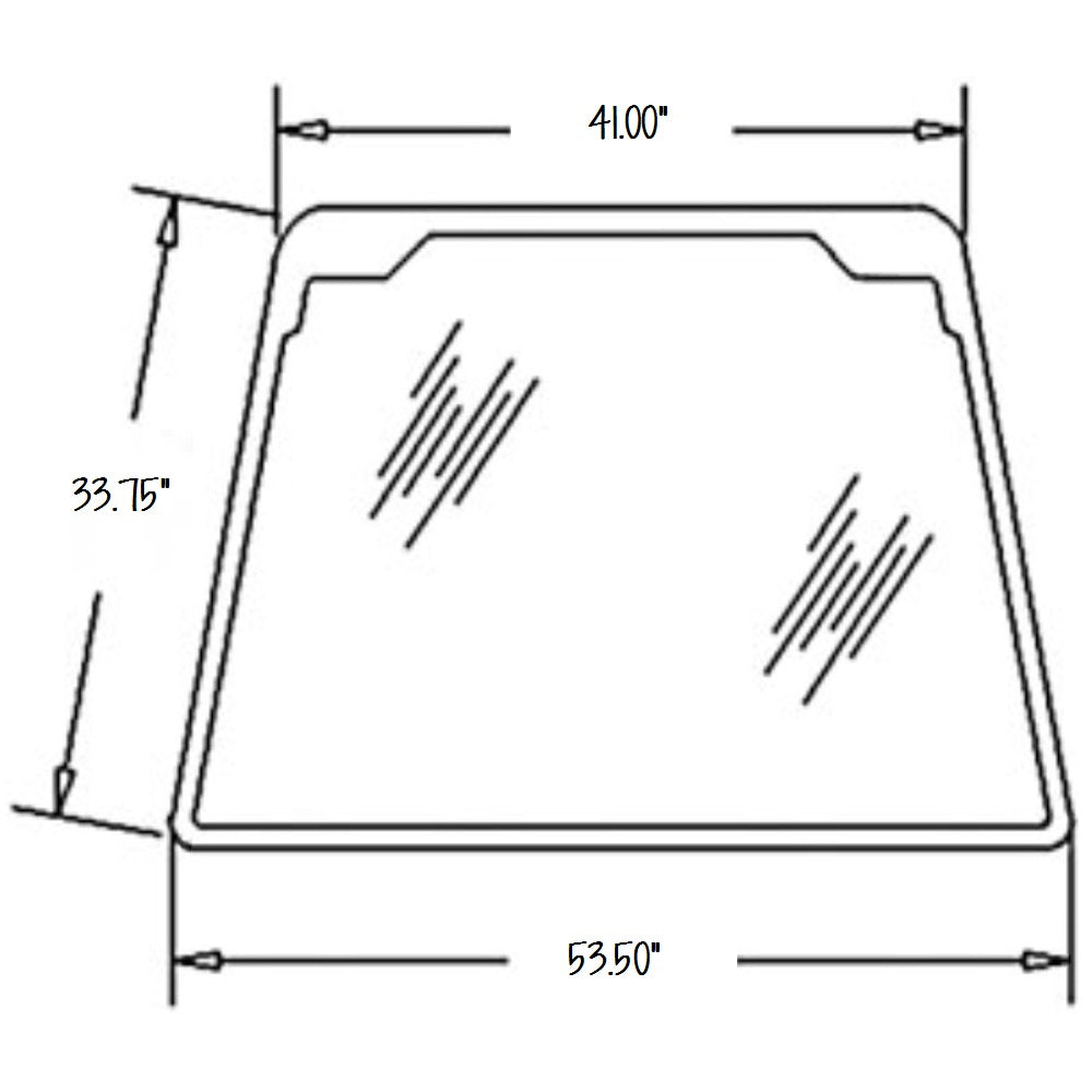 Cab Glass - Windshield Fits Case 580 Super L 580M 580 Super M 570LXT 580L 580K