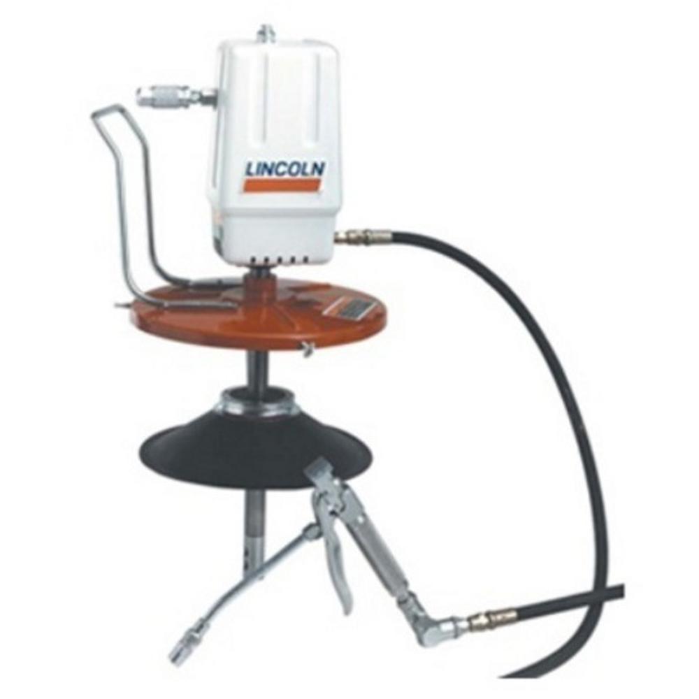 989 Lincoln Air Operated Grease Pump with 25 - 50 lb. Drum / Pail