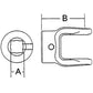 A-10001-1037-AI Implement Yoke, 1 1/8" Square Bore, w/ Set Screw