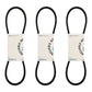 Three (3) 1/2" x 37" Fan Drive Belts 1J730-97010 Fits Kubota Wheel Loaders R530+