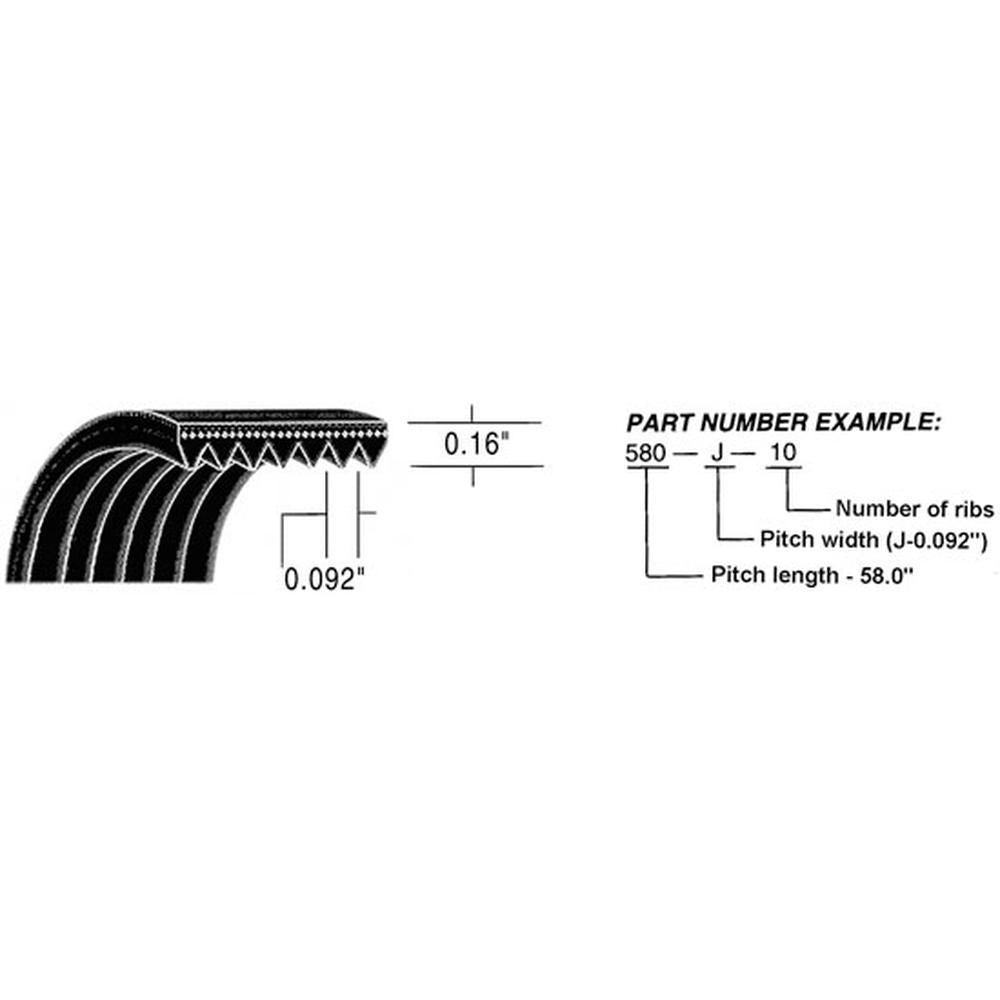 A-440J16-AI - Micro-Rib V-Belt (44.0")