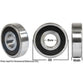 A-6200-2RS-I-AI Bearing, Ball; 6200 Series, Flat Edge
