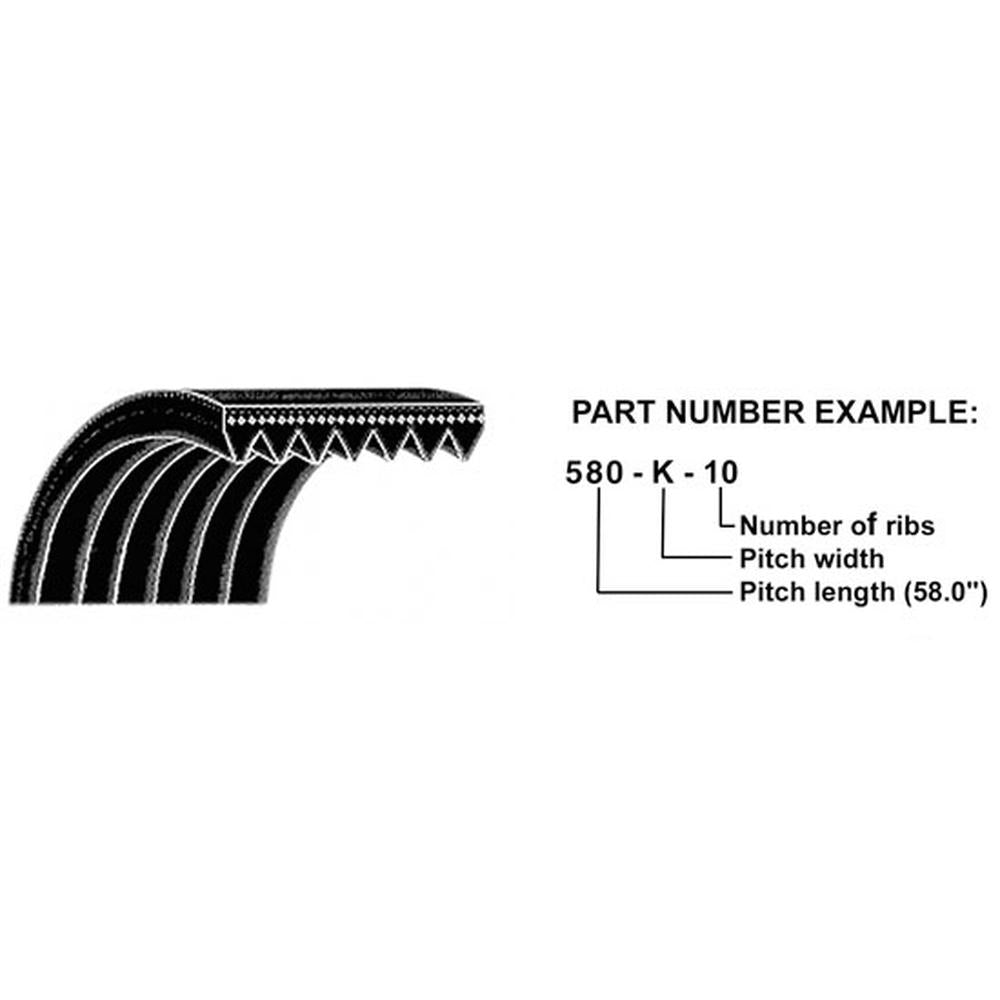 A-690K7-AI - Micro-Rib V-Belt (69" 7 Rib)