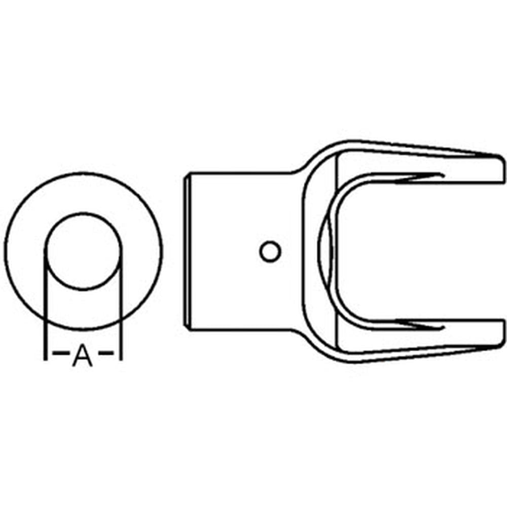 A-802-1218-AI Shear Pin Implement Yoke (w/ 1/4" Pin Hole)