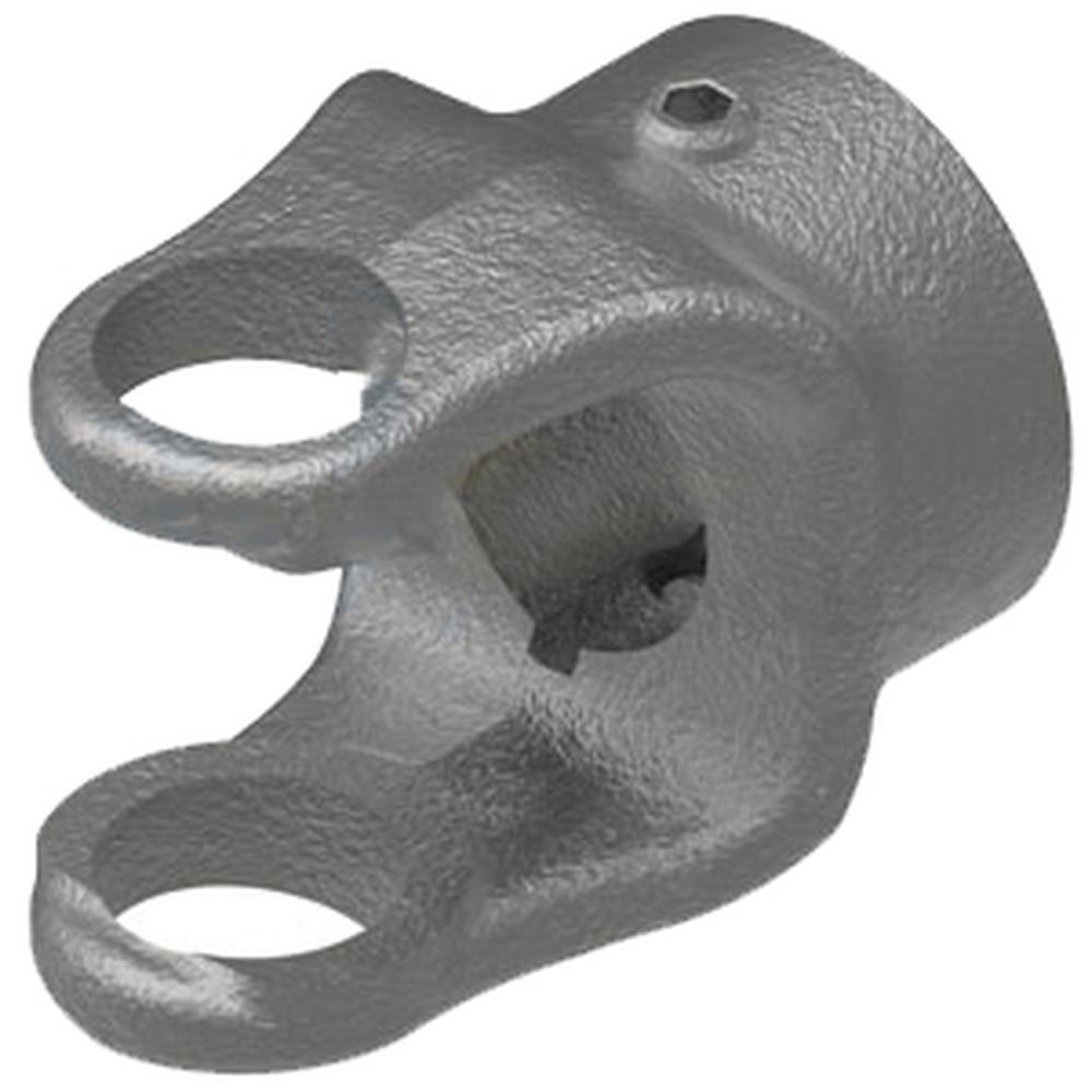 A-806-0618-AI Round Bore Implement Yoke (w/ Double Keyway & Set Screw)