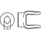A-806-1016-AI Round Bore Implement Yoke (w/ Double Keyway & Set Screw)