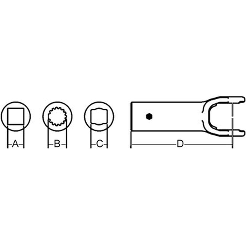 A-808-0612-AI Slip Sleeve Implement Yoke