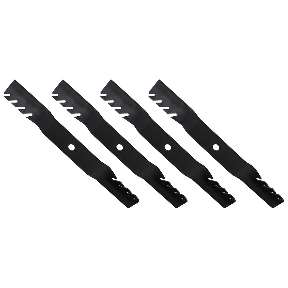 Qty 4: Toothed Mulching Lawn Mower Blades Fits John Deere Replaces M170639