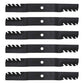 Qty 6: Toothed Mulching Lawn Mower Blades Fits John Deere Replaces M170639